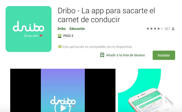 aplicación de dribo para dispositivos Android